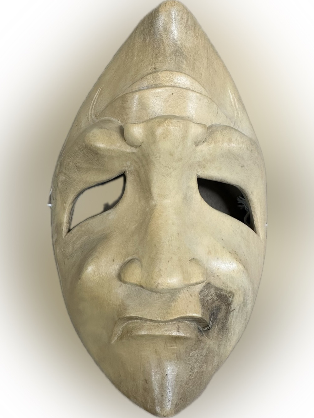 Hand-Carved Wooden Double-Faced Comedy Tragedy Mask